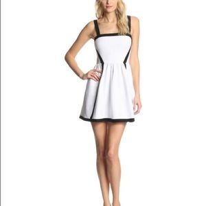 Juicy Couture White & black stripe skater dress. 4